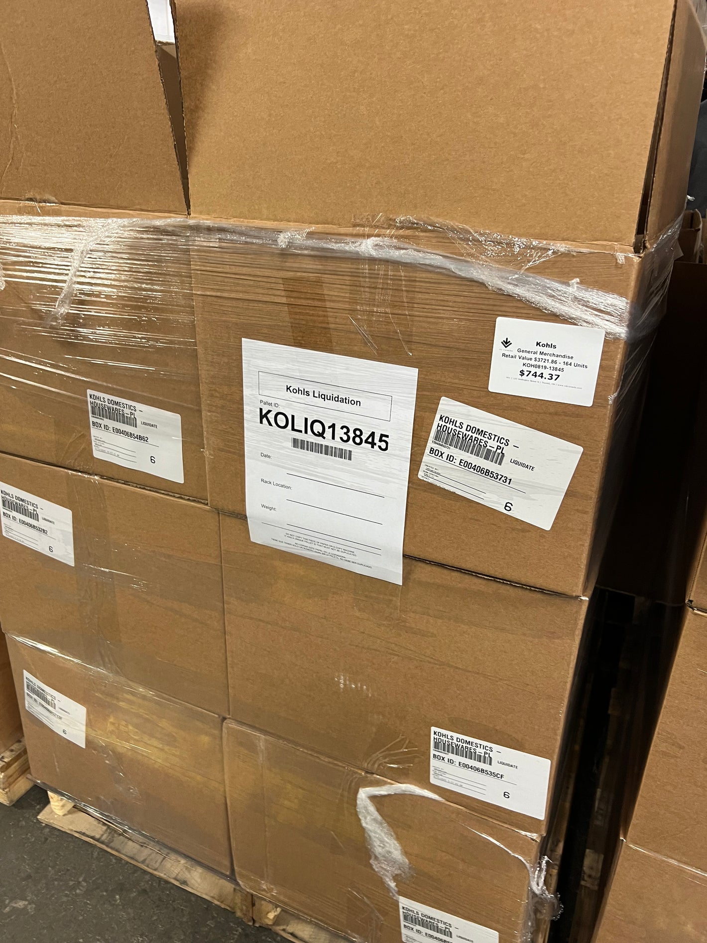 Kohl's General Merchandise / Domestics Pallet - BL# KOH0819-13845