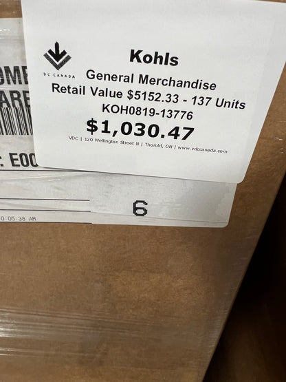 Kohl's General Merchandise / Domestics Pallet - BL# KOH0819-13776