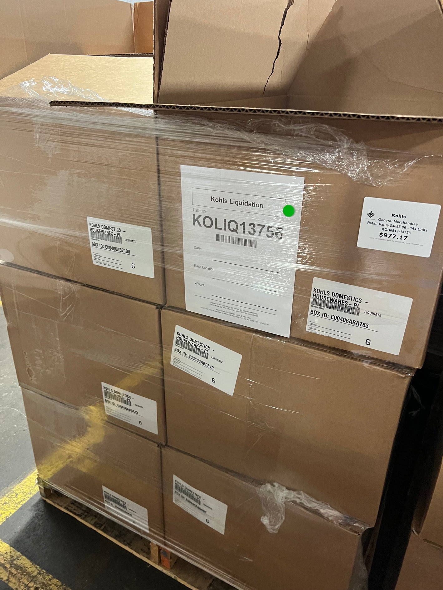 Kohl's General Merchandise / Domestics Pallet - BL# KOH0819-13756