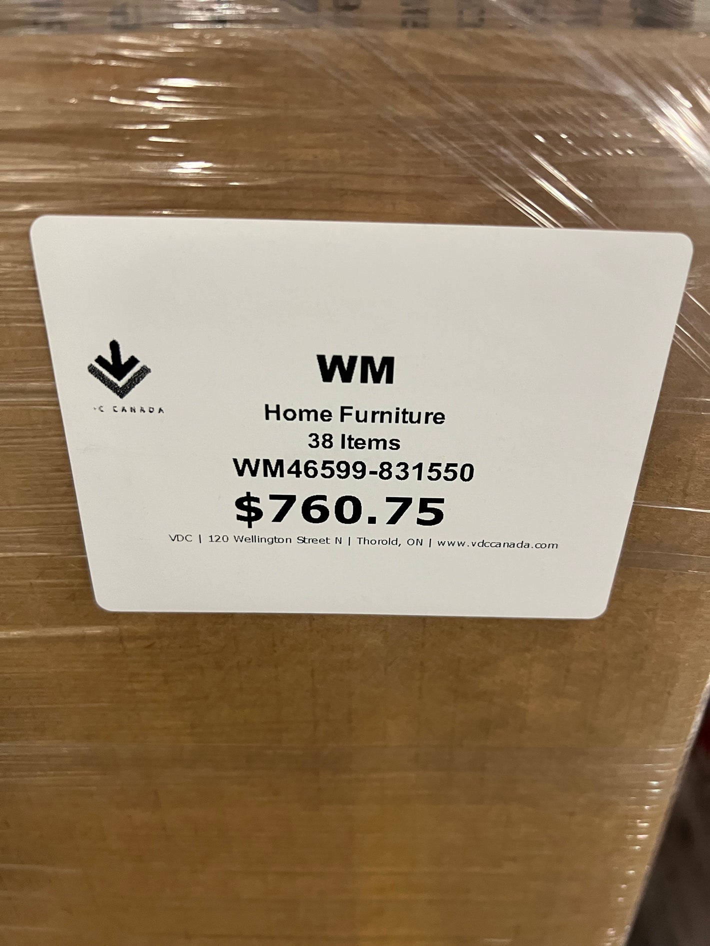 WM Home Furniture WM46599-831550 Fresh/Unprocessed)