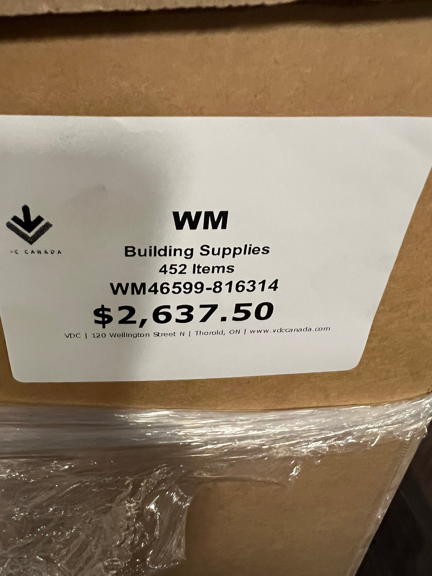 WM Building Supplies WM46599-816314 Fresh/Unprocessed