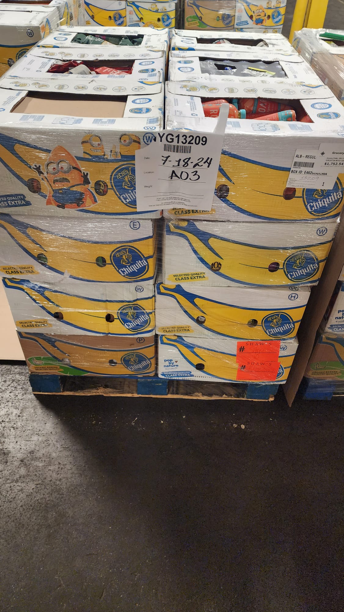 Grocery Pallet BL# GRO0724-NYG13209